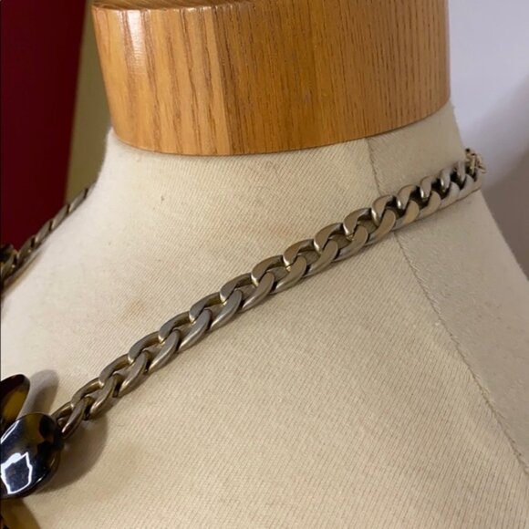 J.Crew Tortoise Crystal Flower Statement Necklace - Picture 6 of 11